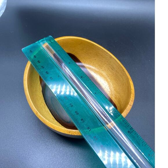 Beautiful small two tone hand‎ turned wood bowl - Picture 4 of 7